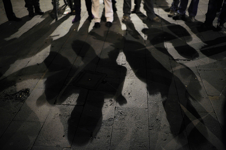 24 hours in pictures: unemployed protest in Pamplona, Spain