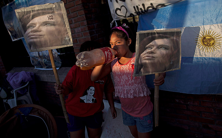 24 hours in pictures: Wellwishers show support for President Cristina Fernandez de Kirchner