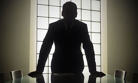 Silhouette of businessman