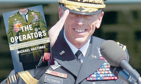 Same medals? Petraeus and the cover of The Operators.