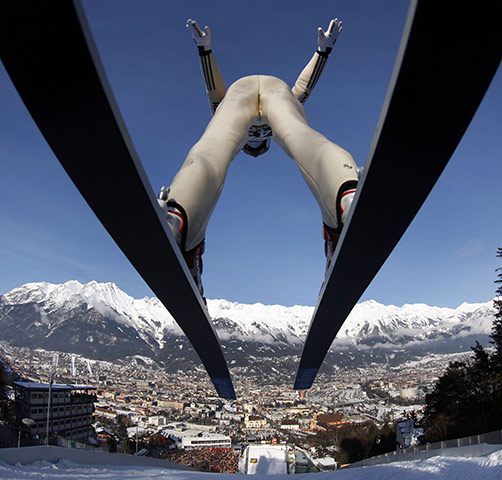 Best of the Week sport: Germany's Maximilian Mechler soars at a ski jumping tournament
