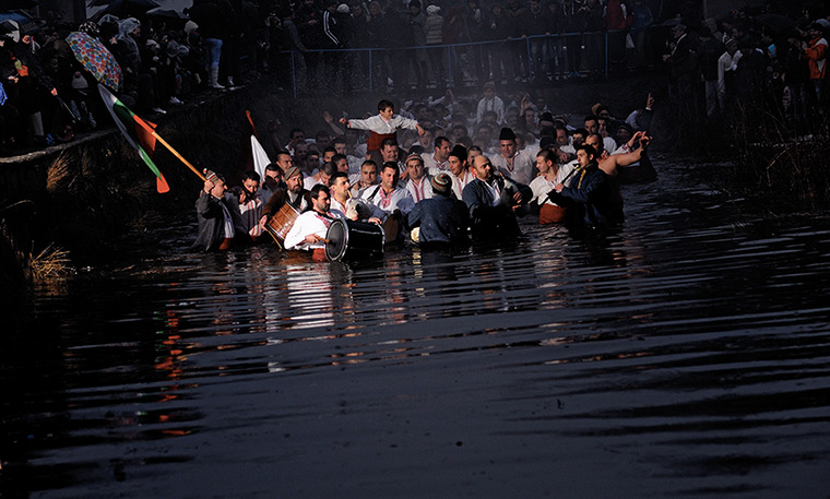 Epiphany: People perform the Horo national dance in Bulgaria