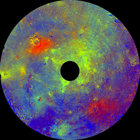 Month in Space: Vesta's southern hemisphere in color