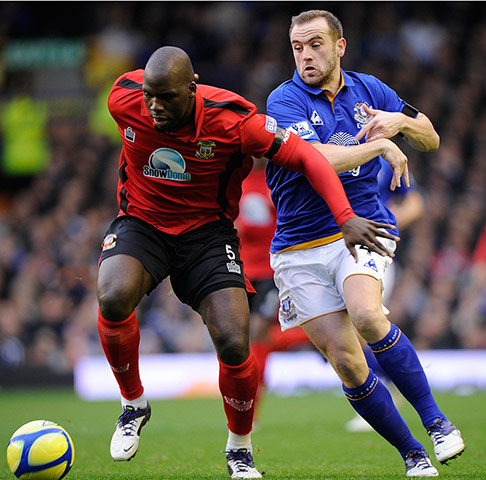 Everton v Tamworth: Francino Francis holds off James McFadden