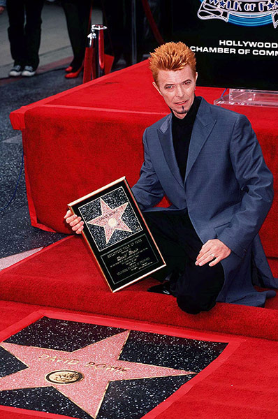David Bowie at 65: David Bowie receiving a star on the Hollywood Walk of Fame in Los Angeles