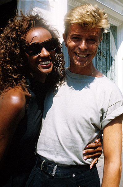 David Bowie at 65: 1991: David Bowie and Iman announcing their engagement