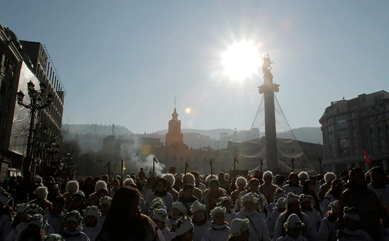 24 hours in pictures: Orthodox Christmas in Tbilisi