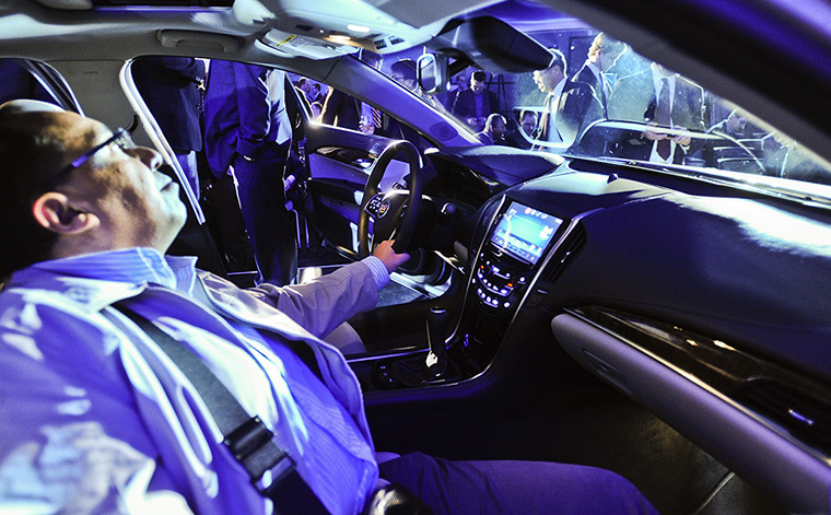 International Auto Show: A reporter examines the interior of the 2013 Cadillac ATS