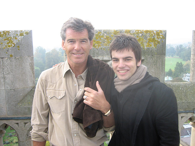 My Famous Friend-Winners: Celebrity Pictures - Pierce Brosnan and Jakub Figurski