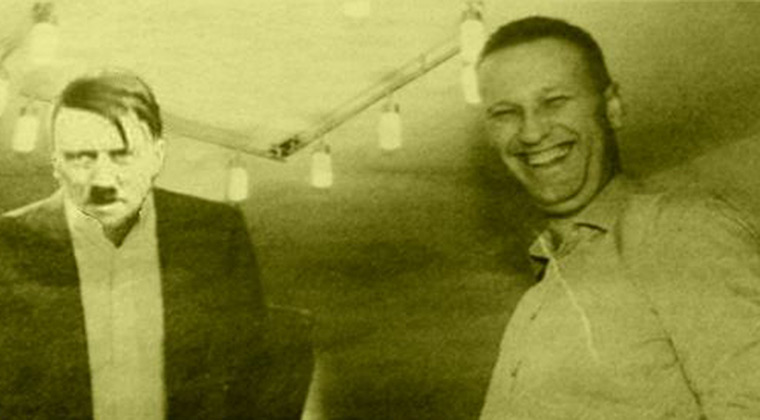 Aleksei Navalny: Aleksei Navalny in a photomontage with Adolf Hitler