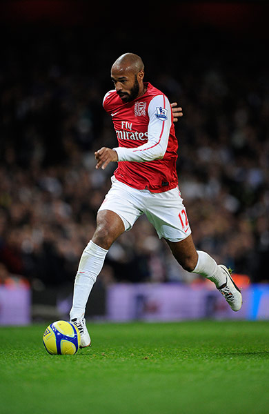 Arsenal v Leeds Utd: Thierry Henry in full flight