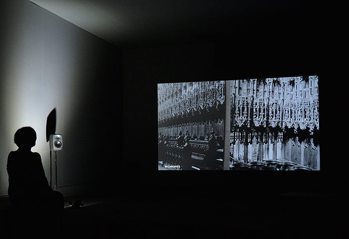 2012 Turner Prize : A visitor watches 'THE WOOLWORTHS CHOIR OF 1979',  by Elizabeth Price