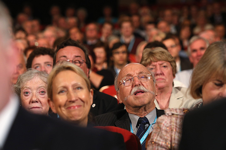 Sleeping delegates: The Conservative Party Annual Conference Continues In Birmingham