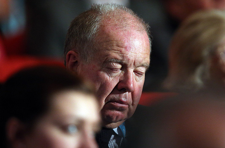 Sleeping delegates: A delegate sleeps as justice secretary Chris Grayling gives a speech