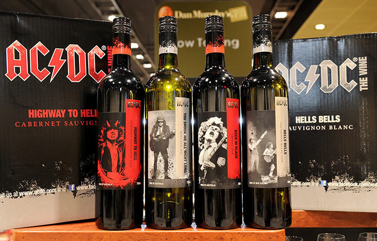 crazy pop merchandise: AC/DC wine