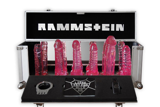 crazy pop merchandise: Rammstein dildo box