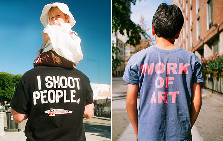 Big Picture: T-Shirts: Images on the backs of t-shirts: I Shoot people. Work of Art