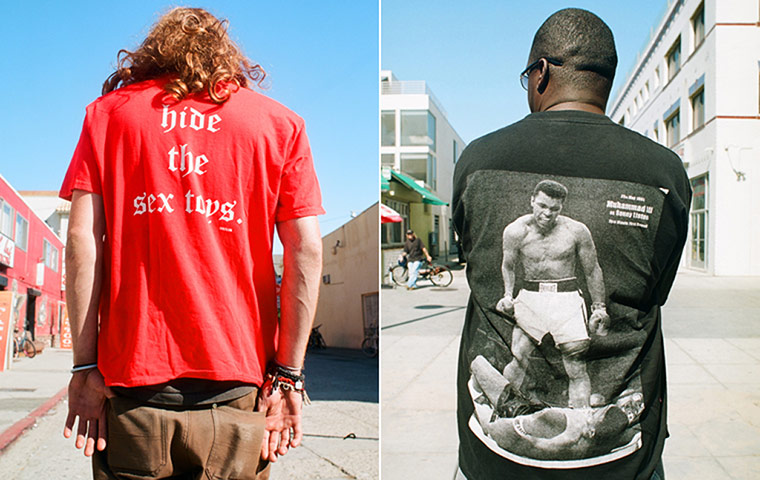Big Picture: T-Shirts: Images on the backs of t-shirts: Hide the sex toys. Muhammad Ali