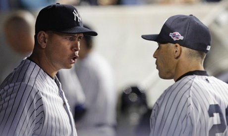 New York Yankees' Alex Rodriguez and Joe Girardi