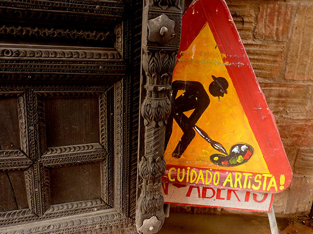 Your Pictures: Signs: Artist version of a Men at Work roadsign