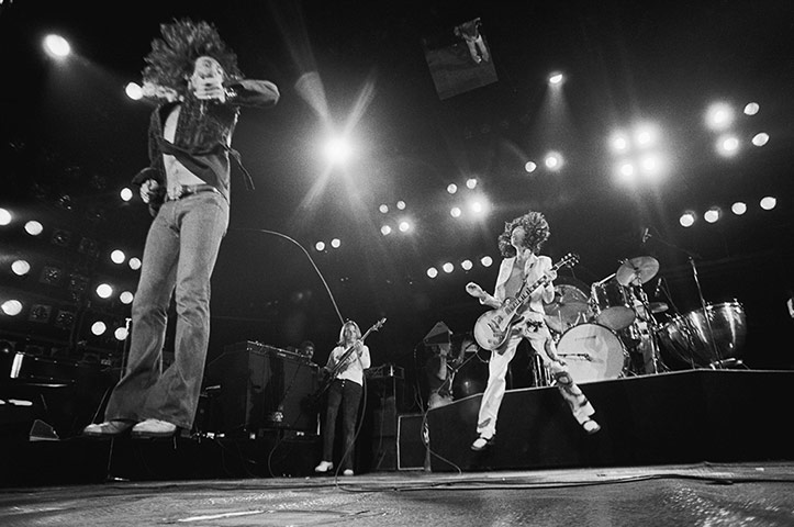 Led Zeppelin: The band performing in the mid 1970s