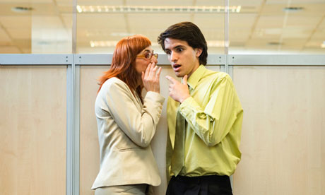 Two Office Workers Gossiping