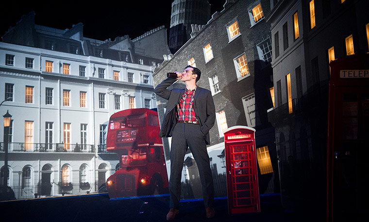 Lez Brotherston: a scene from Play Without Words by Matthew Bourne