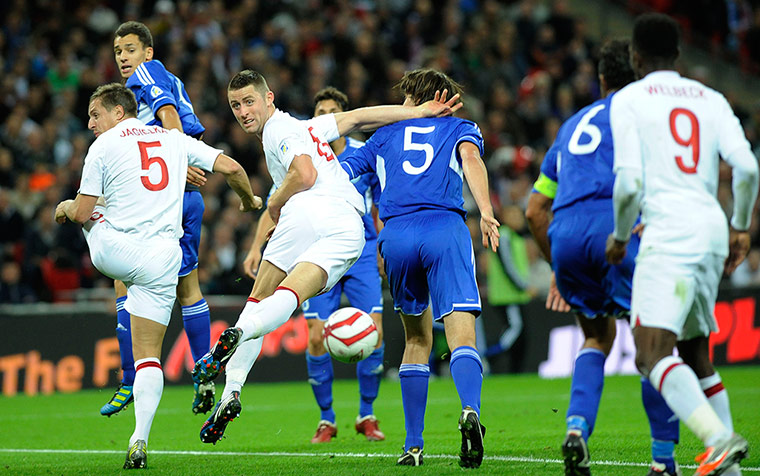 Tom England 3: Gary Cahill fails to get a header on target