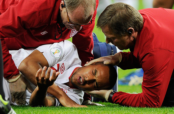Tom England 3: Theo Walcott is treated by the England medics