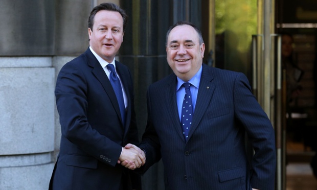 David Cameron and Alex Salmond at St Andrews House