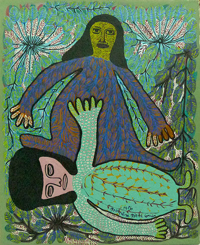 Haitian art: Prosper Pierre-Louis, La Maternité, 1986