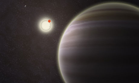 An artist's impression of PH1, the planet with four suns discovered by Planet Hunters volunteers