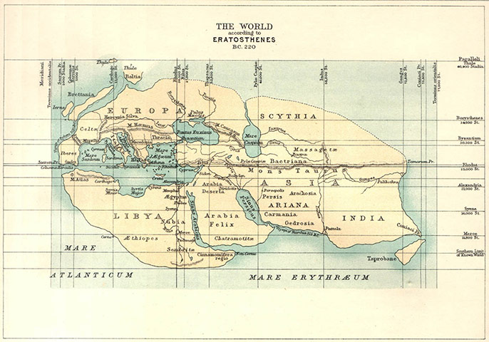 On the Map: Eratosthenes world map