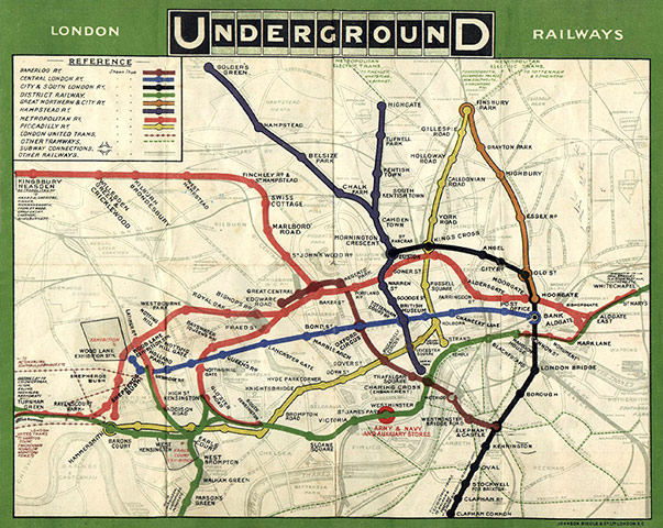 On the Map: Early Underground map, 1908