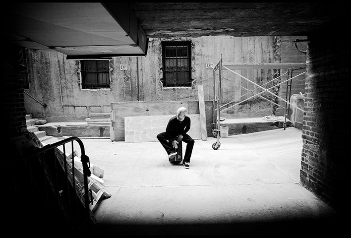 Your Picture: Rhythm: Percussionist Hugh Wilkinson plays in a Brooklyn tunnel.