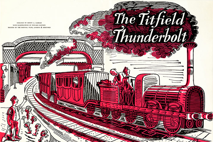 Ealing studios: Titfield Thunderbolt pressbook with artwork by Edward Bawden