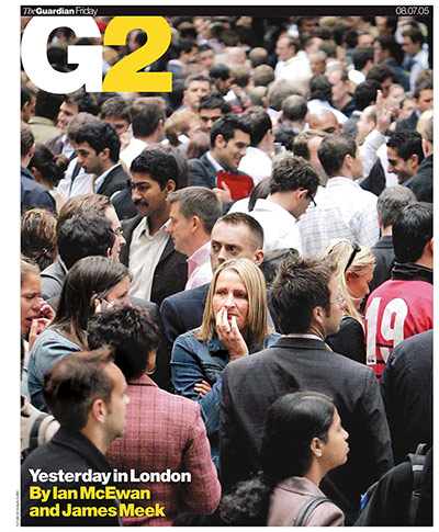 20 years of G2 covers: London bmbings G2 front cover 7.7.2005