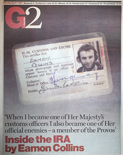 20 years of G2 covers: Inside The IRA G2 front cover 7.4.1997