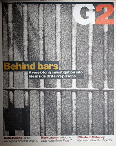 20 years of G2 covers: Prison Special G2 front cover 29.1.2001