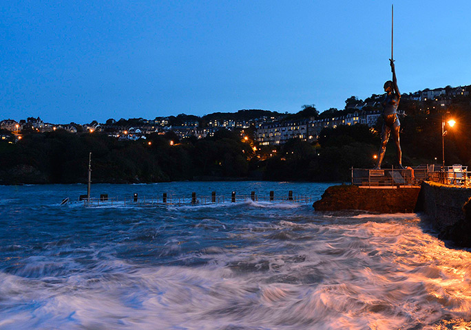 24 hours: Ilfracombe, England: Verity, a statue by Damien Hirst