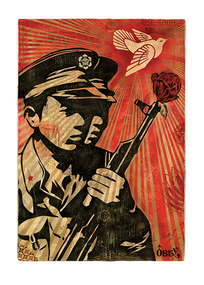 Shepard Fairey images: Chinese soldiers