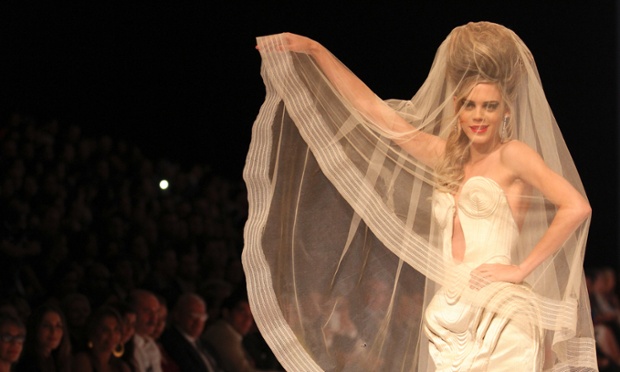 Cast your mind back to Madonna's conical bra and you'll know it could only be Gaultier. The French designer's latest creations are displayed during the Cali Exposhow fashion week in Cali, Colombia.