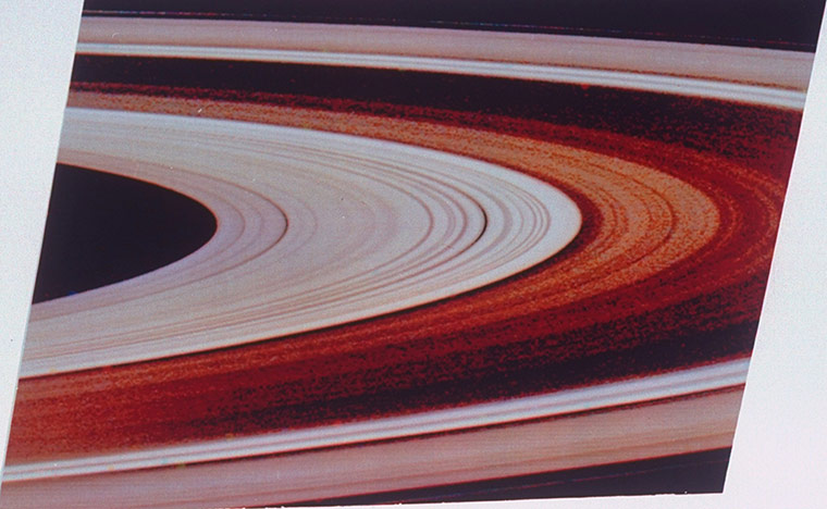 Voyager: image of Saturn's rings taken by Voyager 1