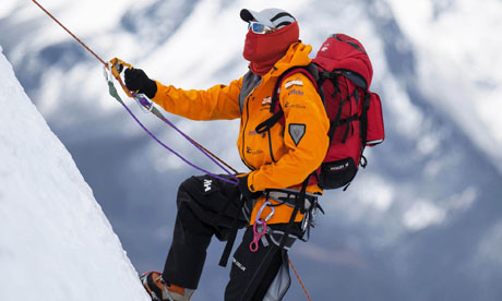 A climber on Mount Everest