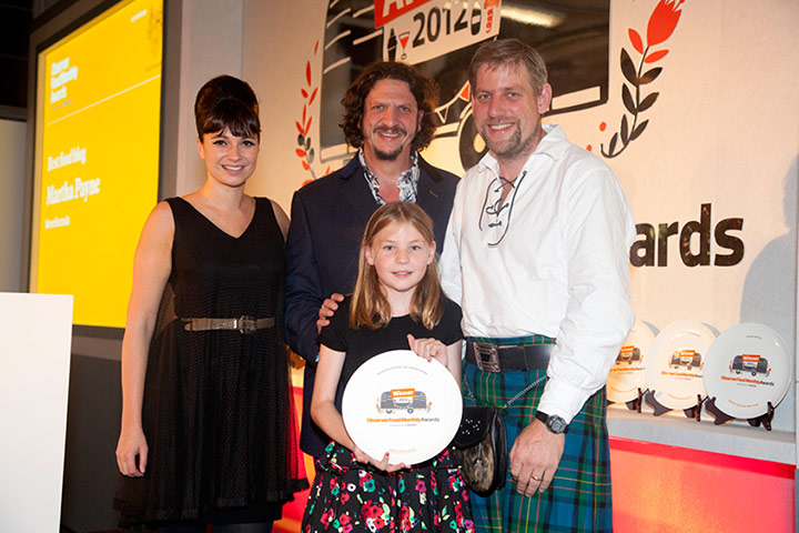 OFM 2012: Best food blog award to Martha Payne, for her blog NeverSeconds