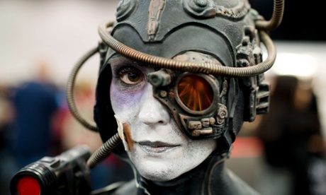 Star Trek fan Lou of Borg attends the first day of Destination Star Trek London at the ExCel centre in London.