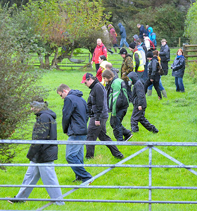 April Jones missing: People searching in fields around Machynlleth