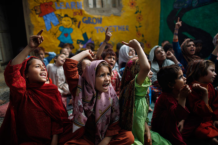 20 Photos: Pakistani students displaced from the country's tribal areas