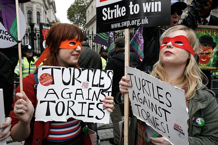 TUC march: Turtles against Tories