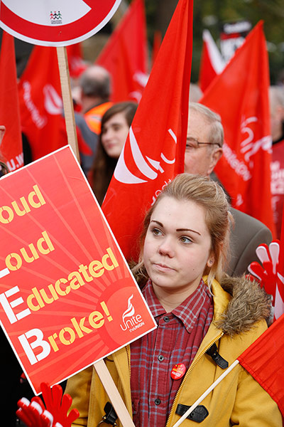 TUC march: Faye Hookin